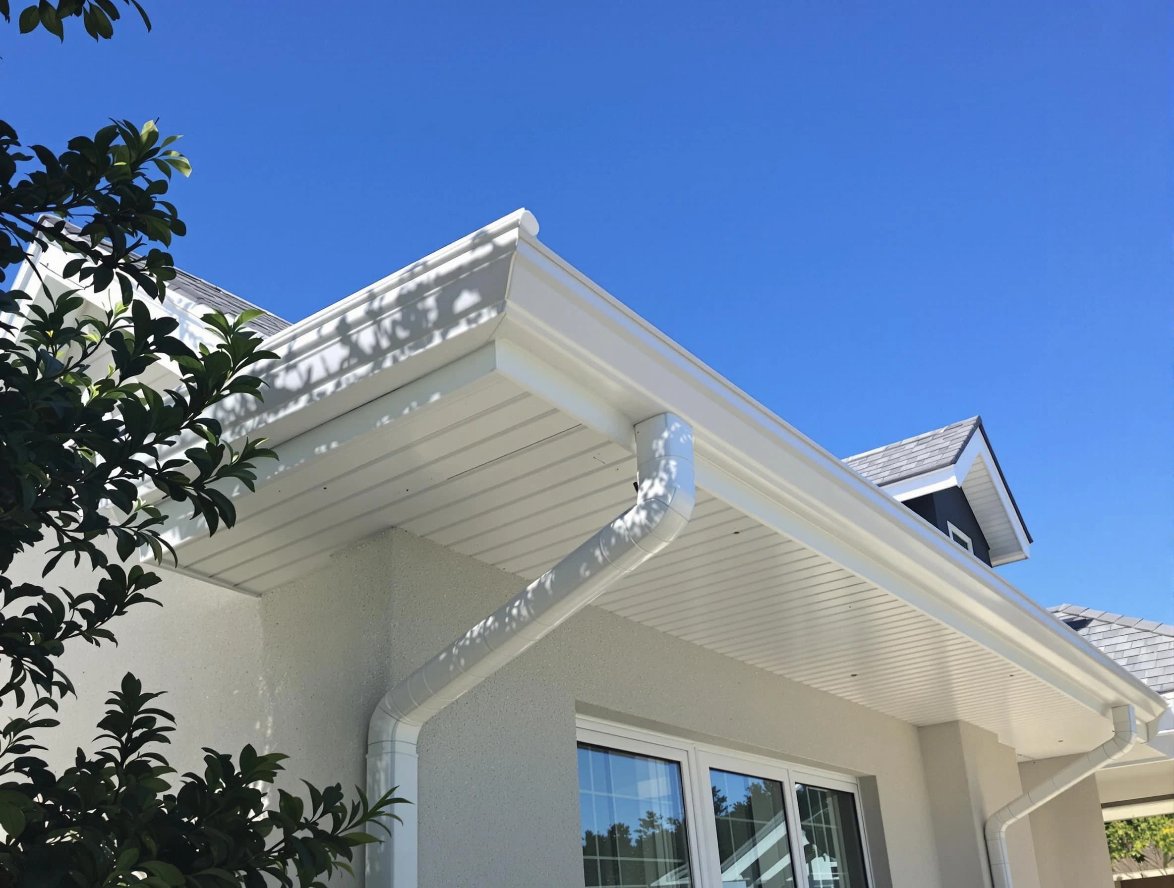 Custom-fit rain gutter system by Stow Roofing Company in Stow, OH